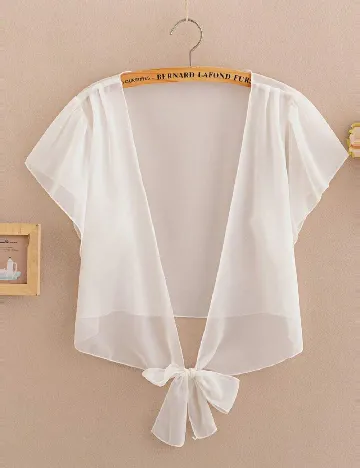 Bolero SHEIN, alb