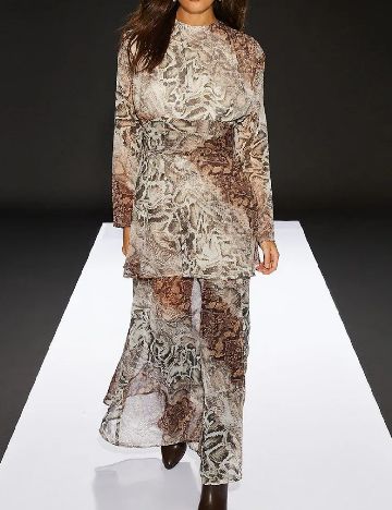 Rochie lunga Runway, imprimeu sarpe