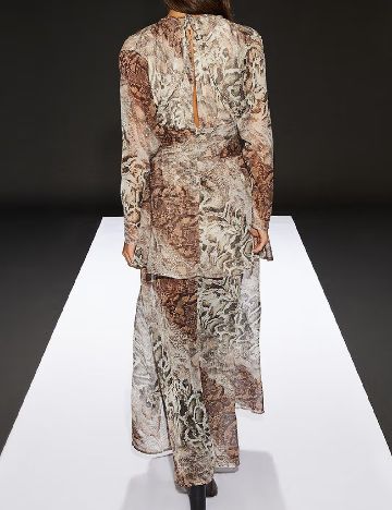 Rochie lunga Runway, imprimeu sarpe