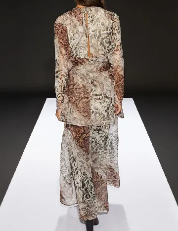 Rochie lunga Runway, imprimeu sarpe