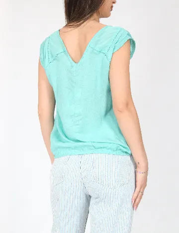 Top Bershka, turcoaz