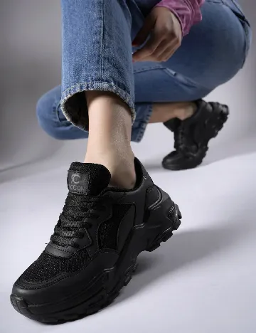 Adidasi Riccon, negru