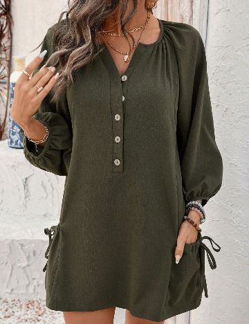 Rochie scurta SHEIN, verde