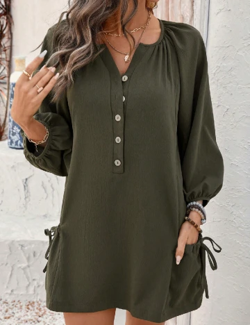 Rochie scurta SHEIN, verde