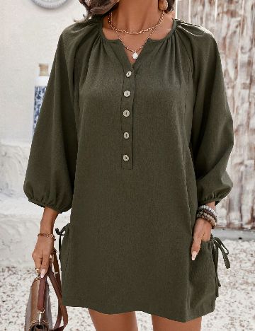 Rochie scurta SHEIN, verde