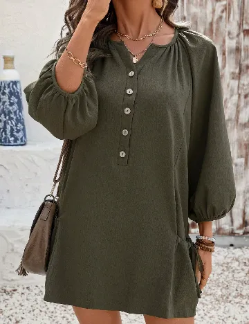 Rochie scurta SHEIN, verde