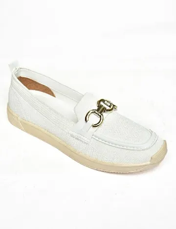 Mocasini Fox Shoes, alb
