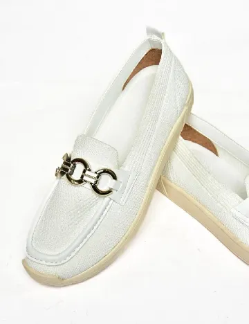 Mocasini Fox Shoes, alb