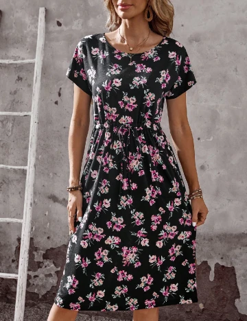 Rochie medie Emery Rose, floral print