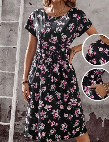 Rochie medie Emery Rose, floral print