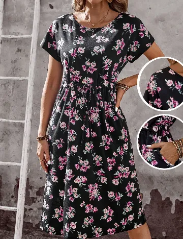 Rochie medie Emery Rose, floral print