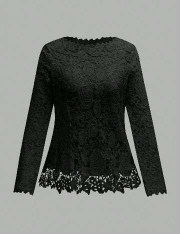 Bluza SHEIN CURVE, negru