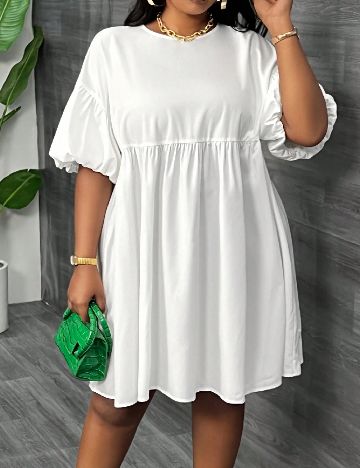Rochie scurta SHEIN CURVE, alb