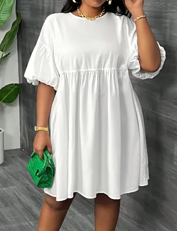 Rochie scurta SHEIN CURVE, alb