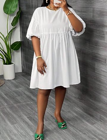 Rochie scurta SHEIN CURVE, alb