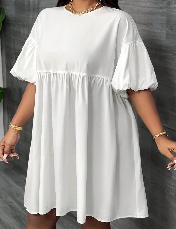 Rochie scurta SHEIN CURVE, alb