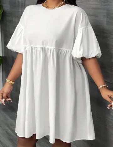 Rochie scurta SHEIN CURVE, alb