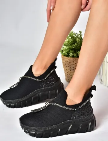 Adidasi Snicker, negru