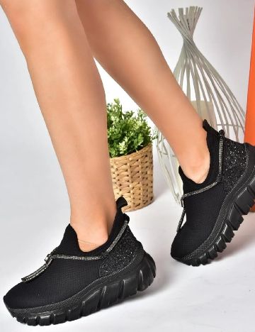 Adidasi Snicker, negru