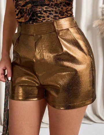 Pantaloni scurti SHEIN, auriu
