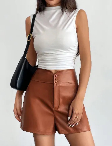 Pantaloni scurti SHEIN, maro