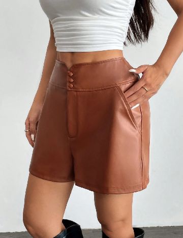 Pantaloni scurti SHEIN, maro