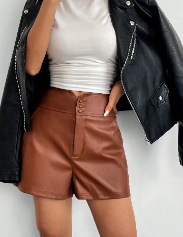 Pantaloni scurti SHEIN, maro