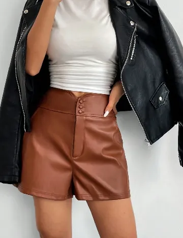 Pantaloni scurti SHEIN, maro
