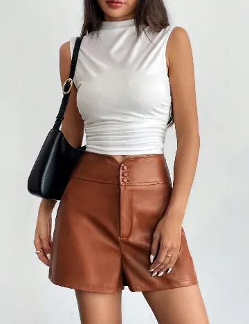 Pantaloni scurti SHEIN, maro