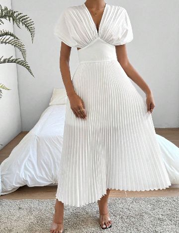 Rochie medie SHEIN, alb