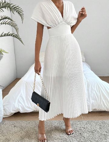 Rochie medie SHEIN, alb