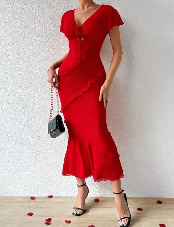 Rochie lunga SHEIN, rosu