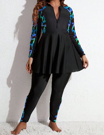 Compleu De Plaja SHEIN CURVE, negru