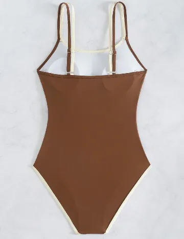 Costum de baie SHEIN, maro