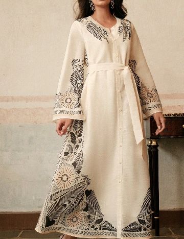 Rochie lunga Anewsta, crem