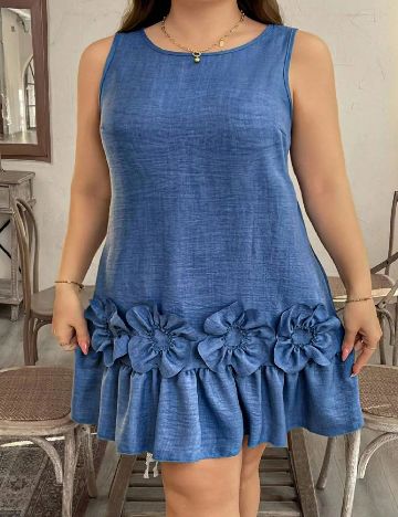 Rochie scurta SHEIN CURVE, albastru