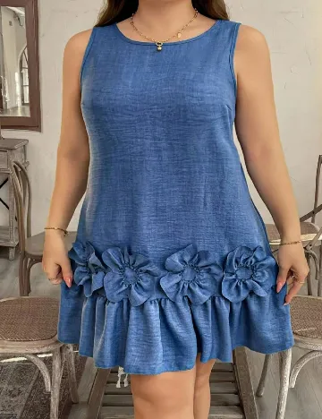 Rochie scurta SHEIN CURVE, albastru