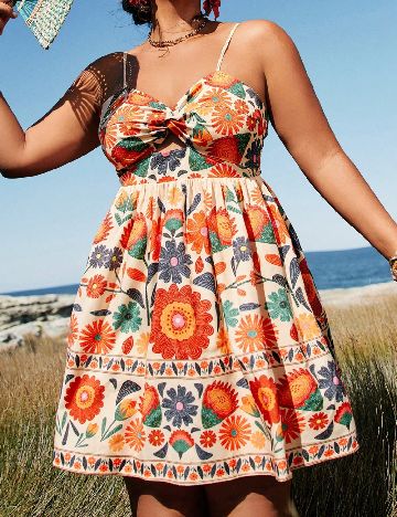 Rochie scurta SHEIN CURVE, mix culori