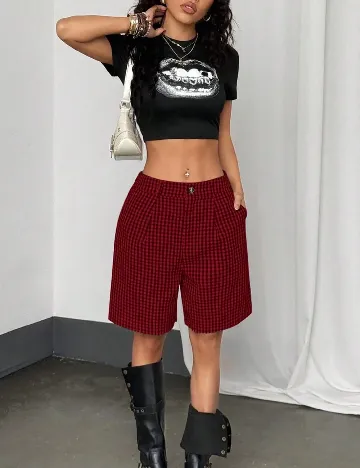 Pantaloni scurti SHEIN, rosu