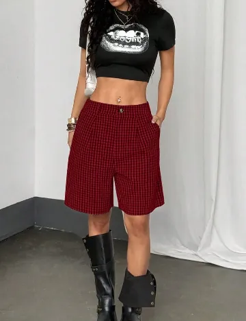 Pantaloni scurti SHEIN, rosu