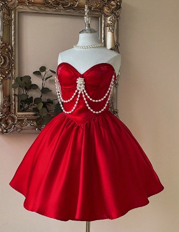 Rochie scurta SHEIN, rosu