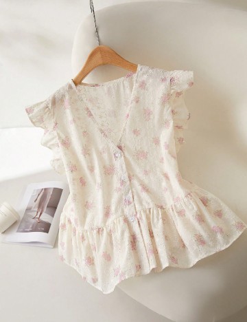 Bluza SHEIN CURVE, ecru