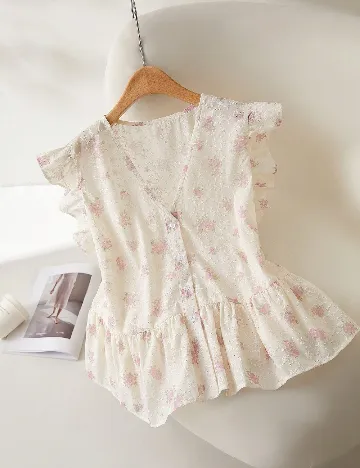 Bluza SHEIN CURVE, ecru
