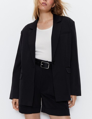 Sacou Oversize WAREHOUSE, negru