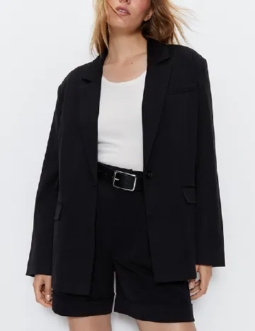 Sacou Oversize WAREHOUSE, negru
