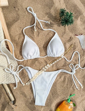 Costum de baie SHEIN, alb