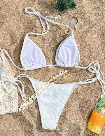 Costum de baie SHEIN, alb