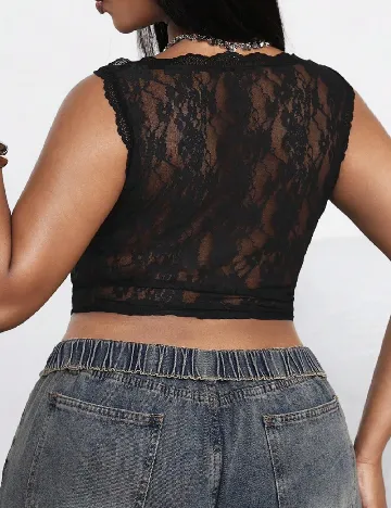 Top SHEIN CURVE, negru