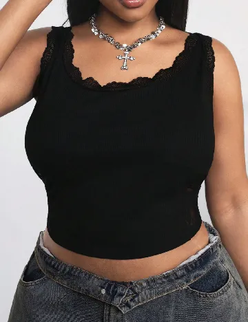 Top SHEIN CURVE, negru