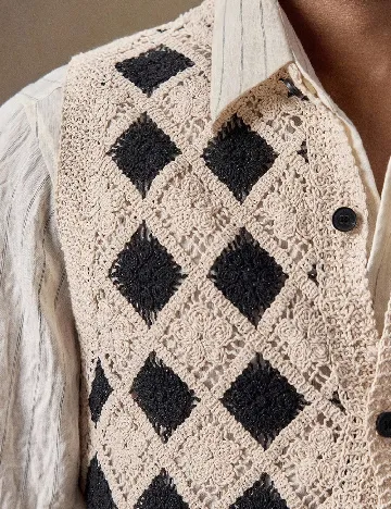 Vesta SHEIN, crem/negru
